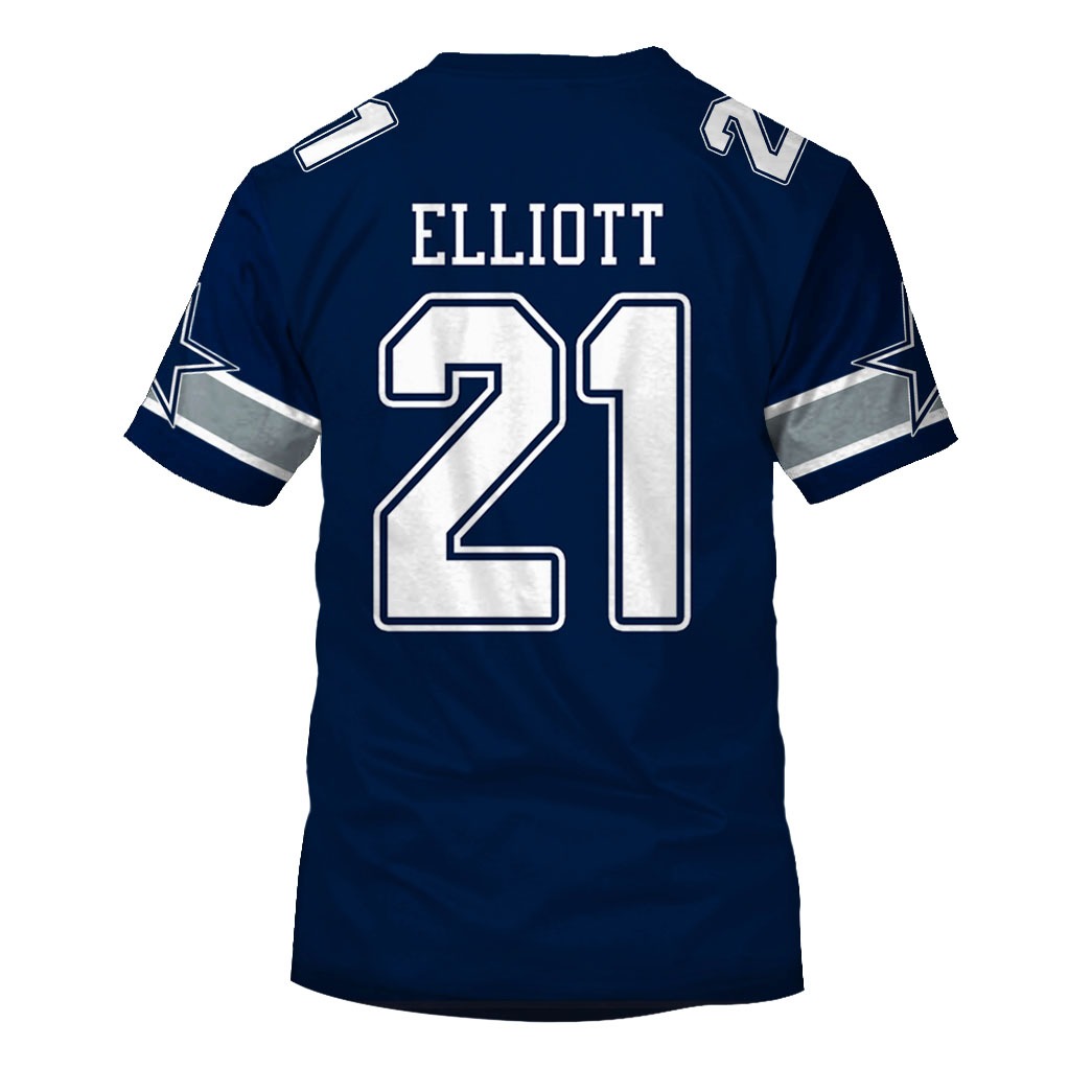 Dallas Cowboys Logo 21 Ezekiel Elliott 3D Hoodie All Over Print - T-shirts  Low Price