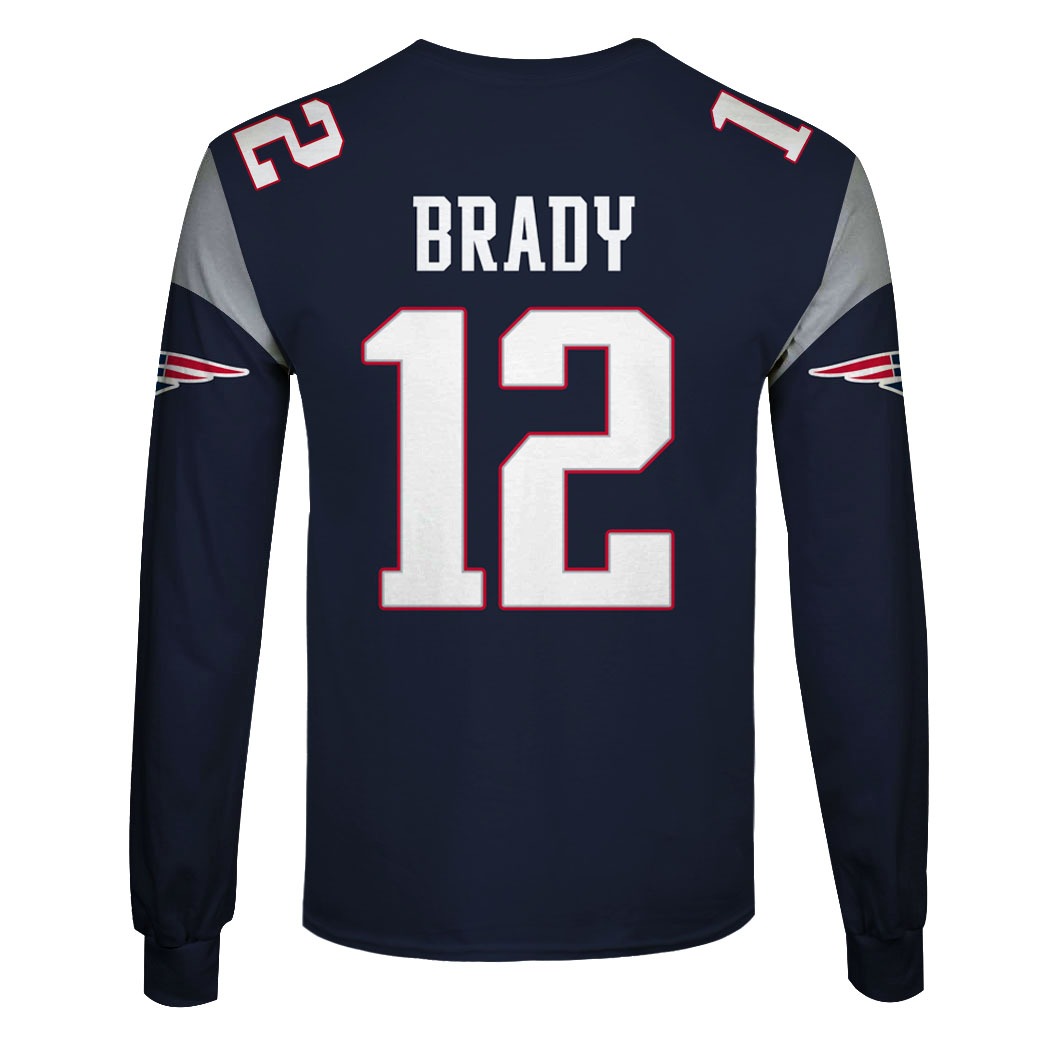 NEW England Patriots Tom Brady 12 Jersey Style Hoodie Hooded