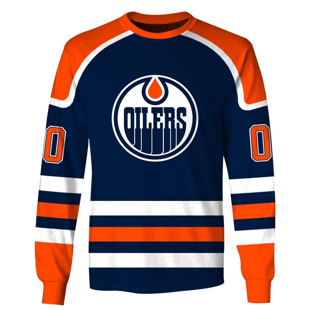 Personalized Name Edmonton Oilers 3D T-Shirt For Men Women - T-shirts Low  Price