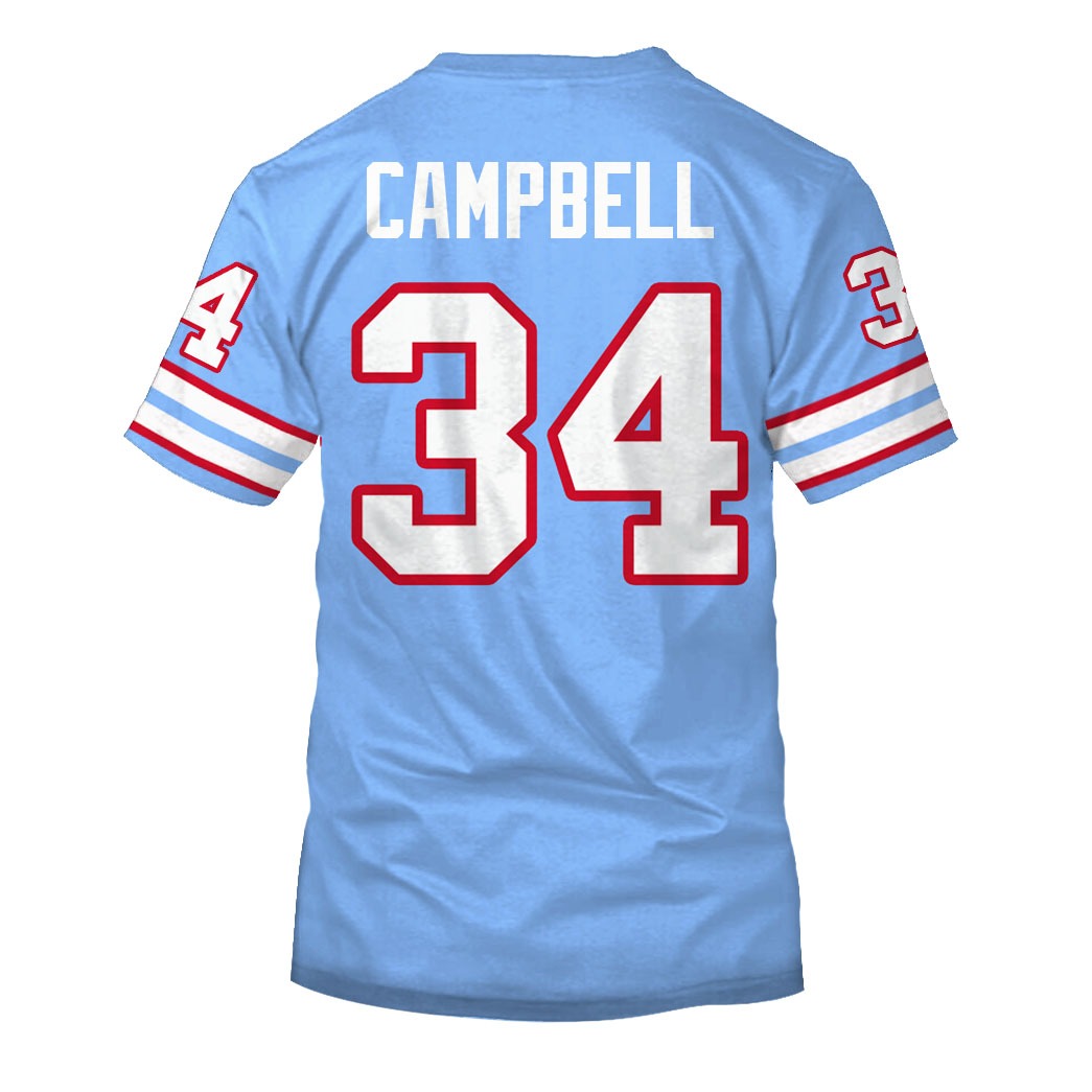 Limited Men's Earl Campbell White Road Jersey - #34 Football