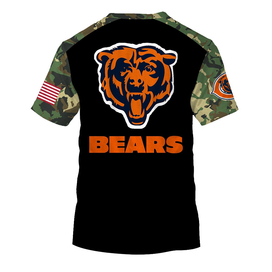 Personalized Chicago Bears Skull Camo 3D Shirt, Hoodie - LIMITED