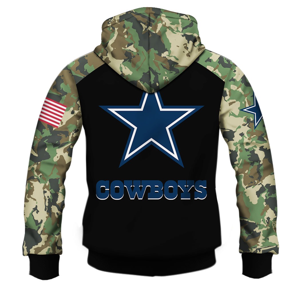 Dallas Cowboys Camouflage Pattern 3D All Over print Hoodie T shirt Sweater  Jacket Jersey Hoodie