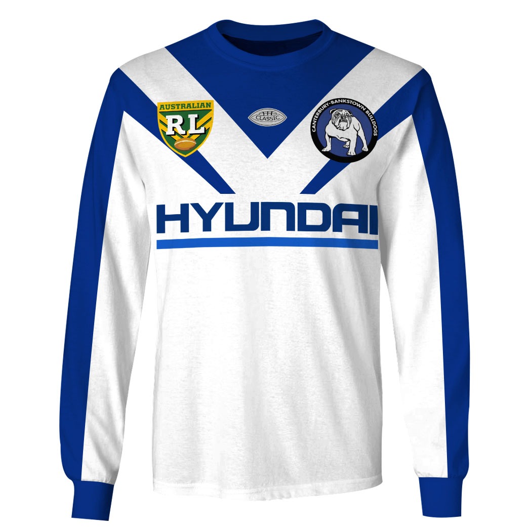 Custom Name Canterbury-Bankstown Bulldogs Indigenous Victorian Vibes -  Rugby Team Baseball Jerseys Shirt