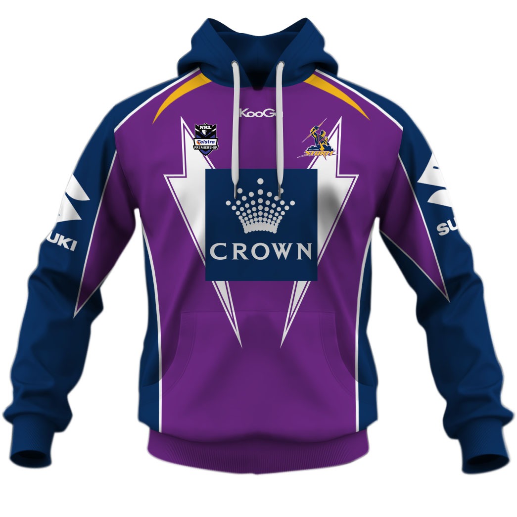 Personalized NRL Melbourne Storm oodie blanket hoodie snuggie hoodies OldSchoolThings
