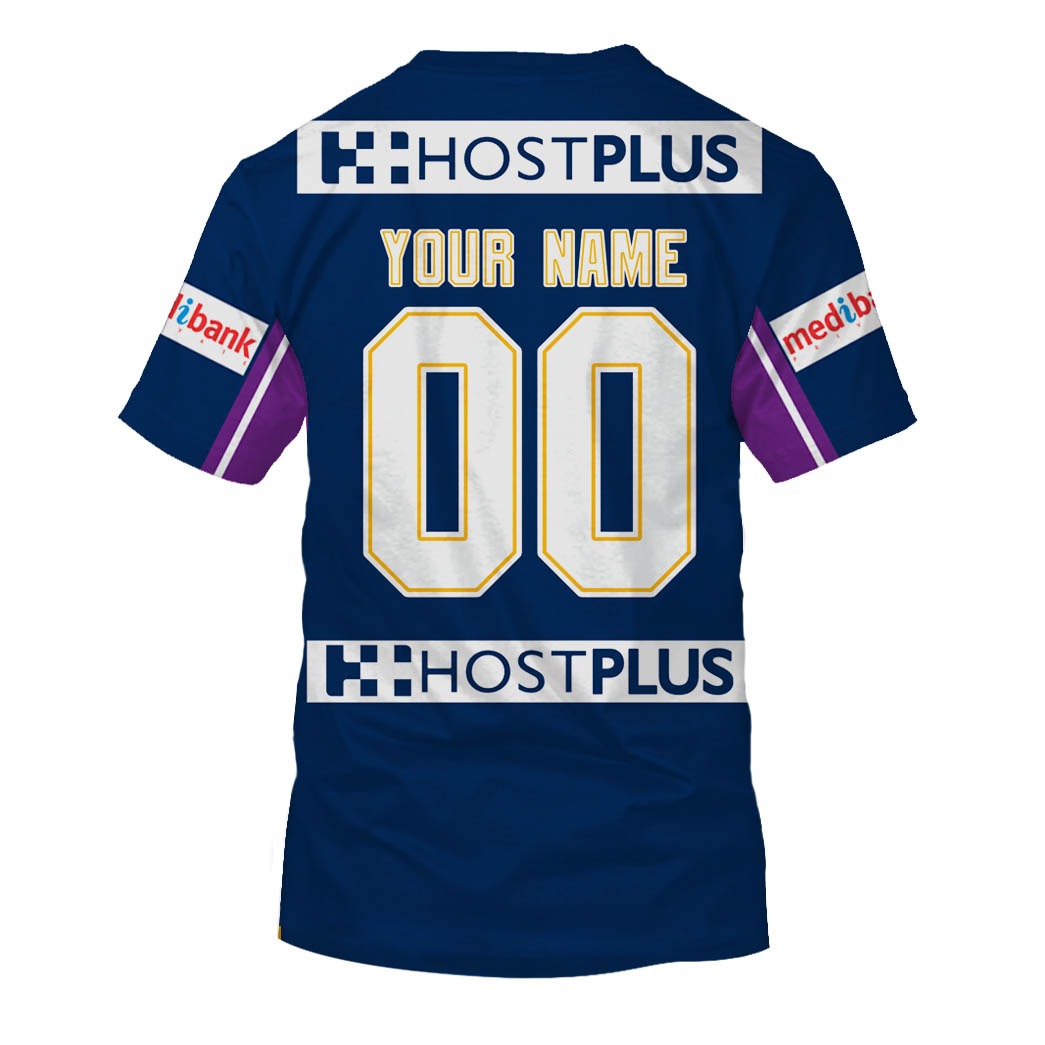 NRL Melbourne Storm Custom Name Number 2023 ANZAC Jersey T-Shirt