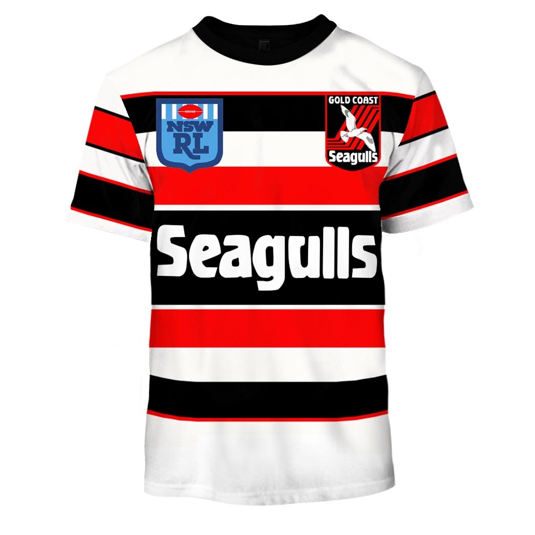 pobreza Otoño Piquete Personalized Gold Coast Seagulls 90s Away Jersey Vintage NSWRL / NRL -  OldSchoolThings - Personalize Your Own New & Retro Sports Jerseys, Hoodies,  T Shirts