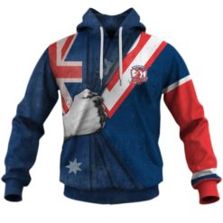 Personalized Sydney Roosters Australia Flag Hot Trend 2020 NRL Jersey Hoodies Shirt For Men Women