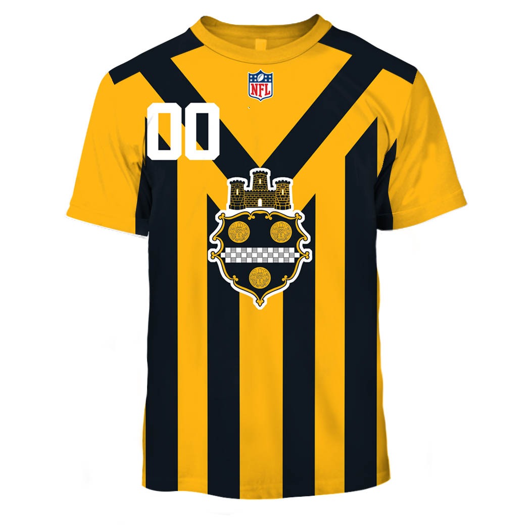 Personalized Pittsburgh Steelers 1933 Yellow Throwback