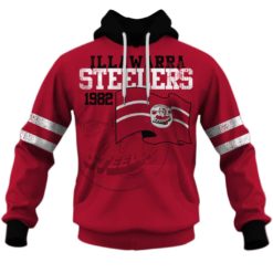 Personalized Illawarra Steelers Flag Retro 1982 Jerseys Hoodies Shirts For Men Women
