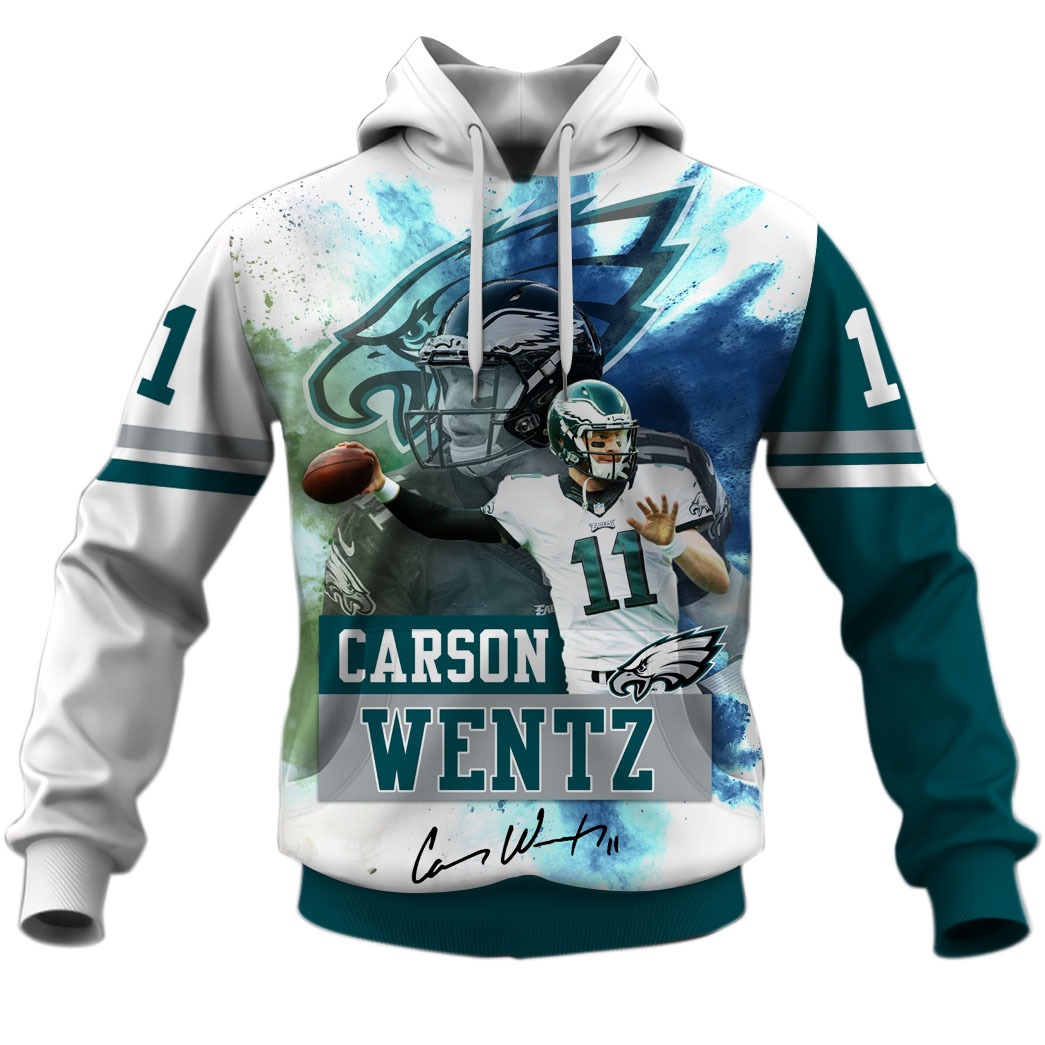 Carson Wentz Philadelphia Eagles #11 Green Youth Home Player Jersey