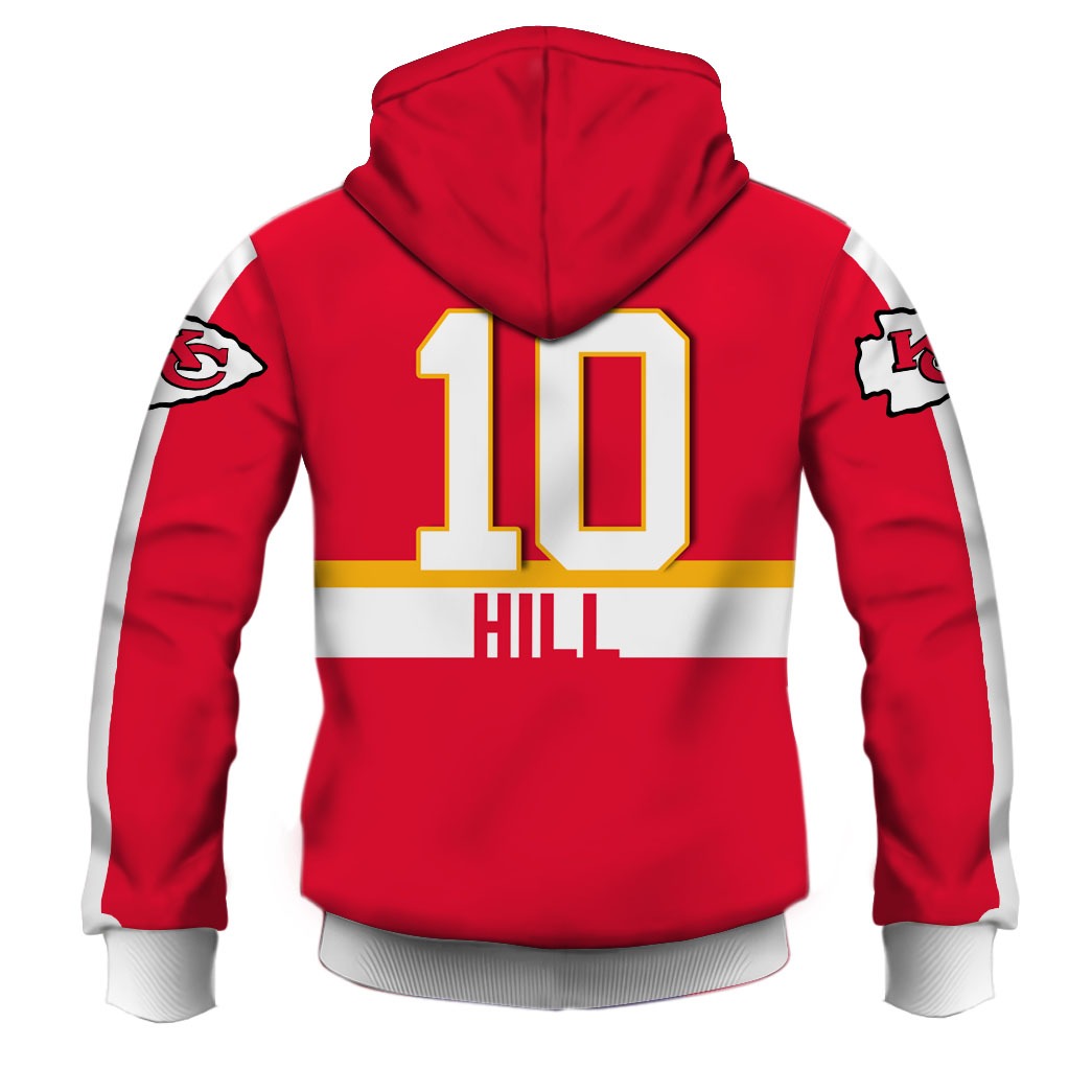 NFL Kansas City Chiefs Red 3D Hoodie Zip Hoodie For Men And Women