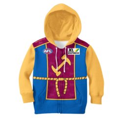 Personalize AFL Brisbane Lions The Simpsons Guernsey Jumper Hoodie KID