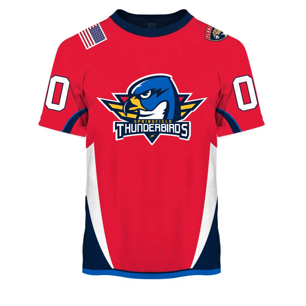 Personalized AHL Springfield Thunderbirds Red Jersey 2020 - OldSchoolThings  - Personalize Your Own New & Retro Sports Jerseys, Hoodies, T Shirts