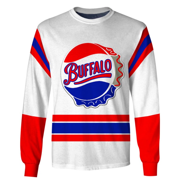 Throwback BUFFALO BISONS American League 1963 style hockey white jersey Custom Name and Number