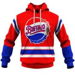 Throwback BUFFALO BISONS American League 1963 style hockey red jersey - Custom Name and Number- Personalized VIntage Jersey