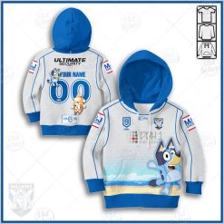 Personalise NRL Canterbury Bankstown Bulldogs x Bluey Jersey FOR KID