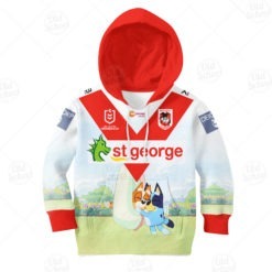 Personalise NRL St. George Illawarra Dragons Bluey Jersey For Kid