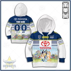 Personalise NRL North Queensland Cowboys x Bluey Jersey For KID
