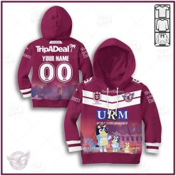 Personalise NRL Manly Warringah Sea Eagles x Bluey Jersey FOR KID