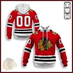 Personalize Chicago Blackhawks NHL 2020 Home Red Jersey