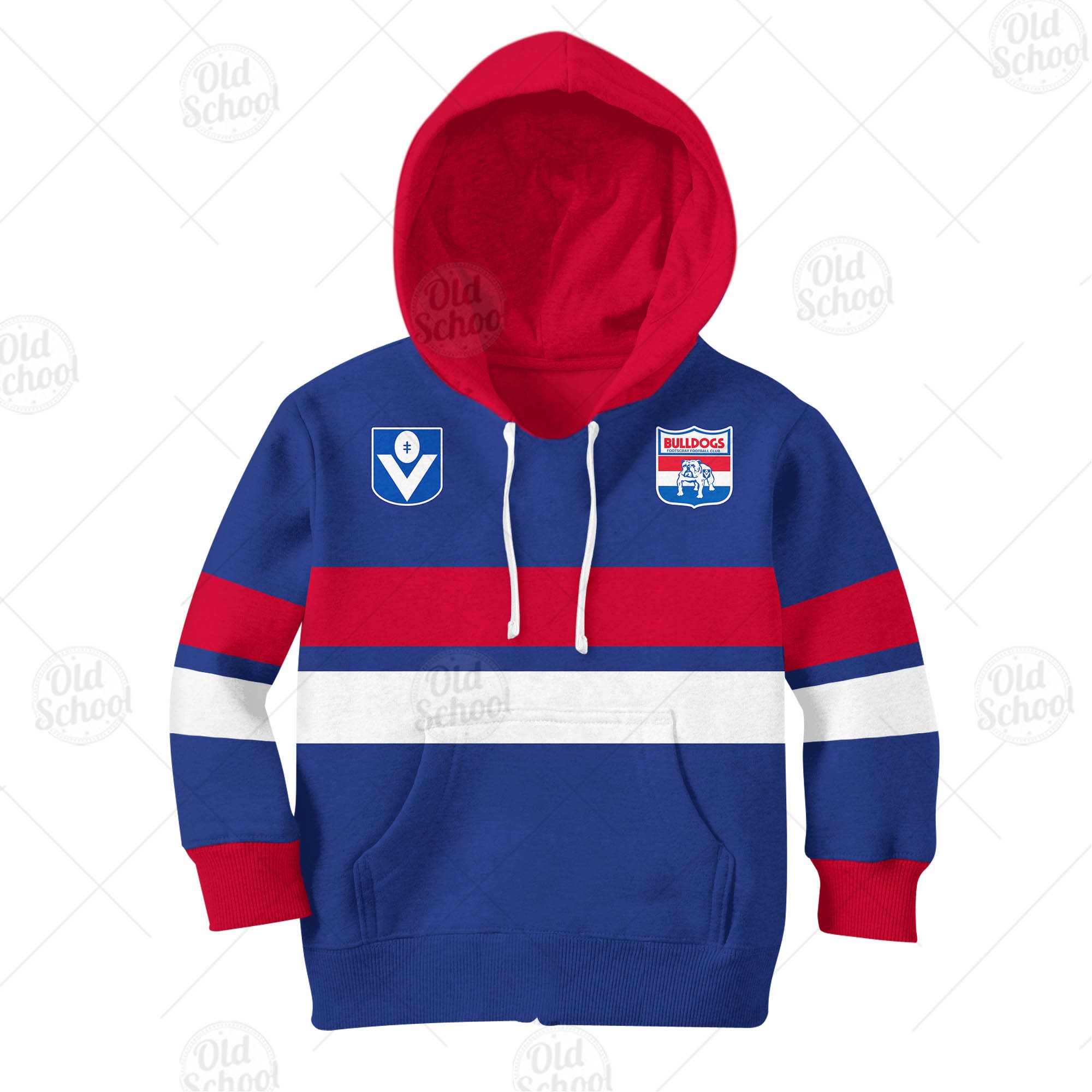 Personalized WESTERN BULLDOGS Football Club Vintage Retro AFL Guernsey for Kids OldSchoolThings Personalize Your Own New Retro Sports Jerseys Hoodies T Shirts