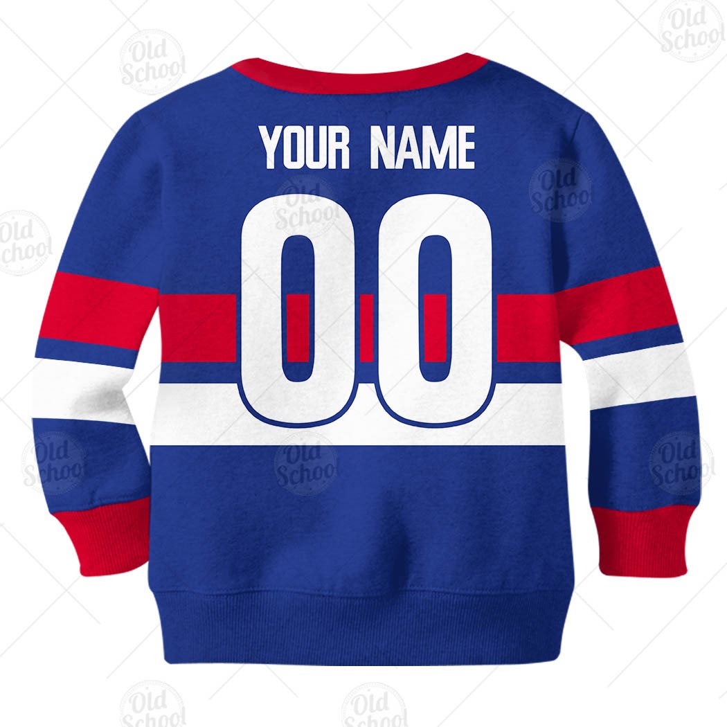 Unisex WESTERN BULLDOGS INDIGENOUS REPLICA GUERNSEY - YOUTH, Electric Blue, Kids AFL Clothing