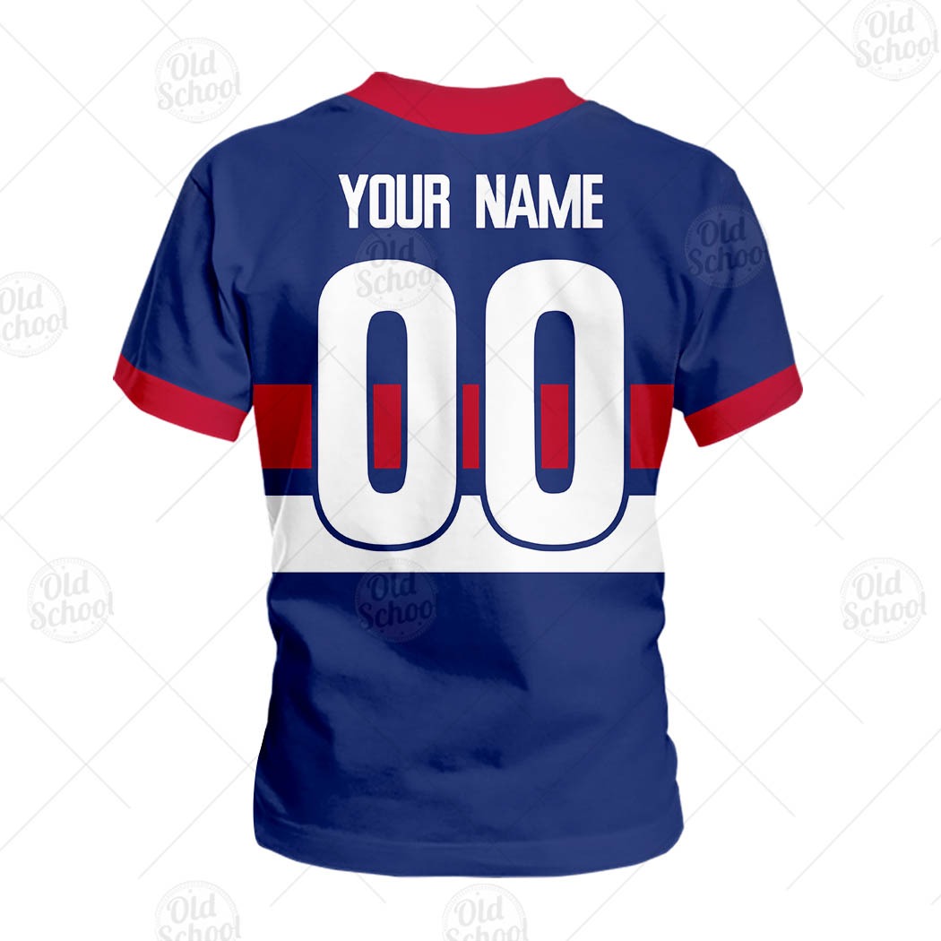 Unisex WESTERN BULLDOGS INDIGENOUS REPLICA GUERNSEY - YOUTH, Electric Blue, Kids AFL Clothing