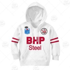 Illawarra Steelers 1987 ARL/NRL Vintage Retro White Away Jersey for Kids