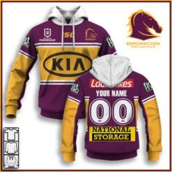 Personalize BRISBANE BRONCOS NRL 2020 Home Jersey