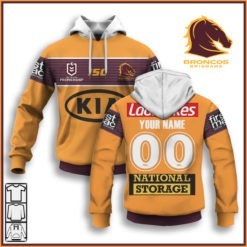 Personalize BRISBANE BRONCOS NRL 2020 Away Jersey