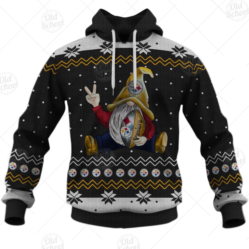 NFL Personalized Steelers Gnome Ugly Christmas Sweater