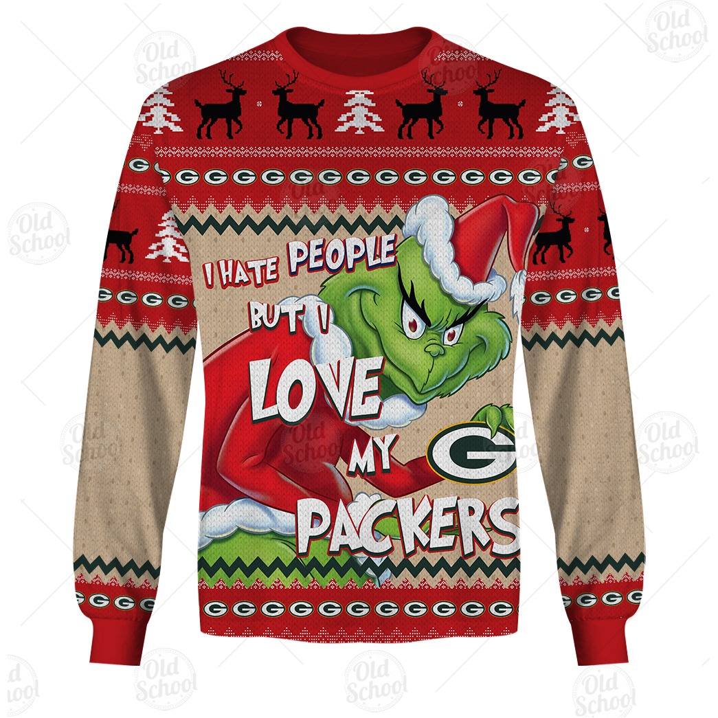 The Grinch I hate people but I love my Green Bay Packers Christmas