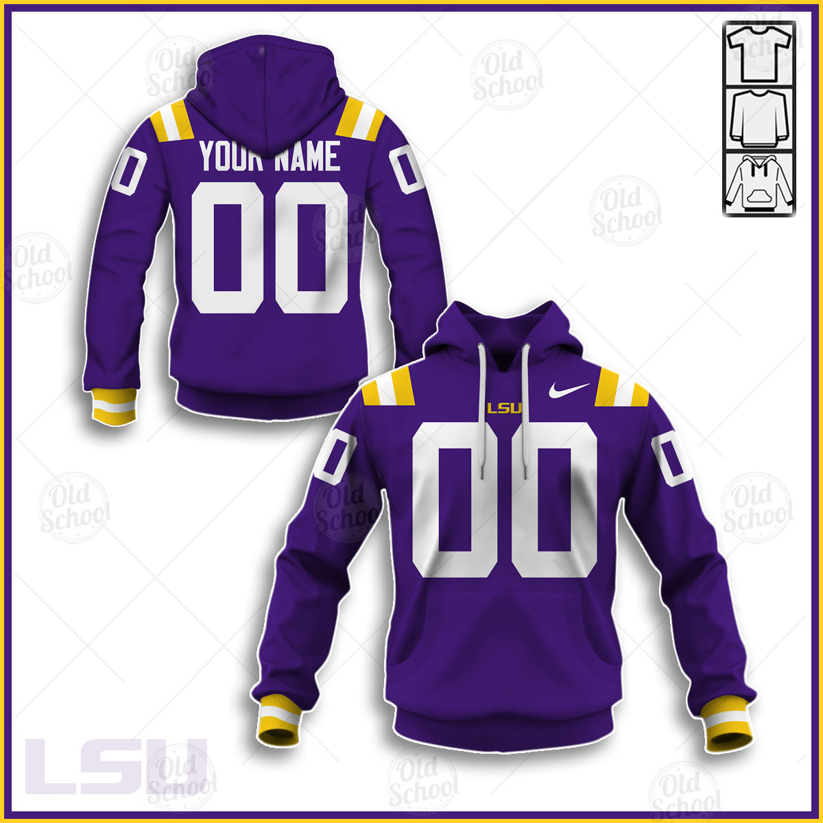 Personalized LSU Tigers NCAA Football FBS Purple Jersey