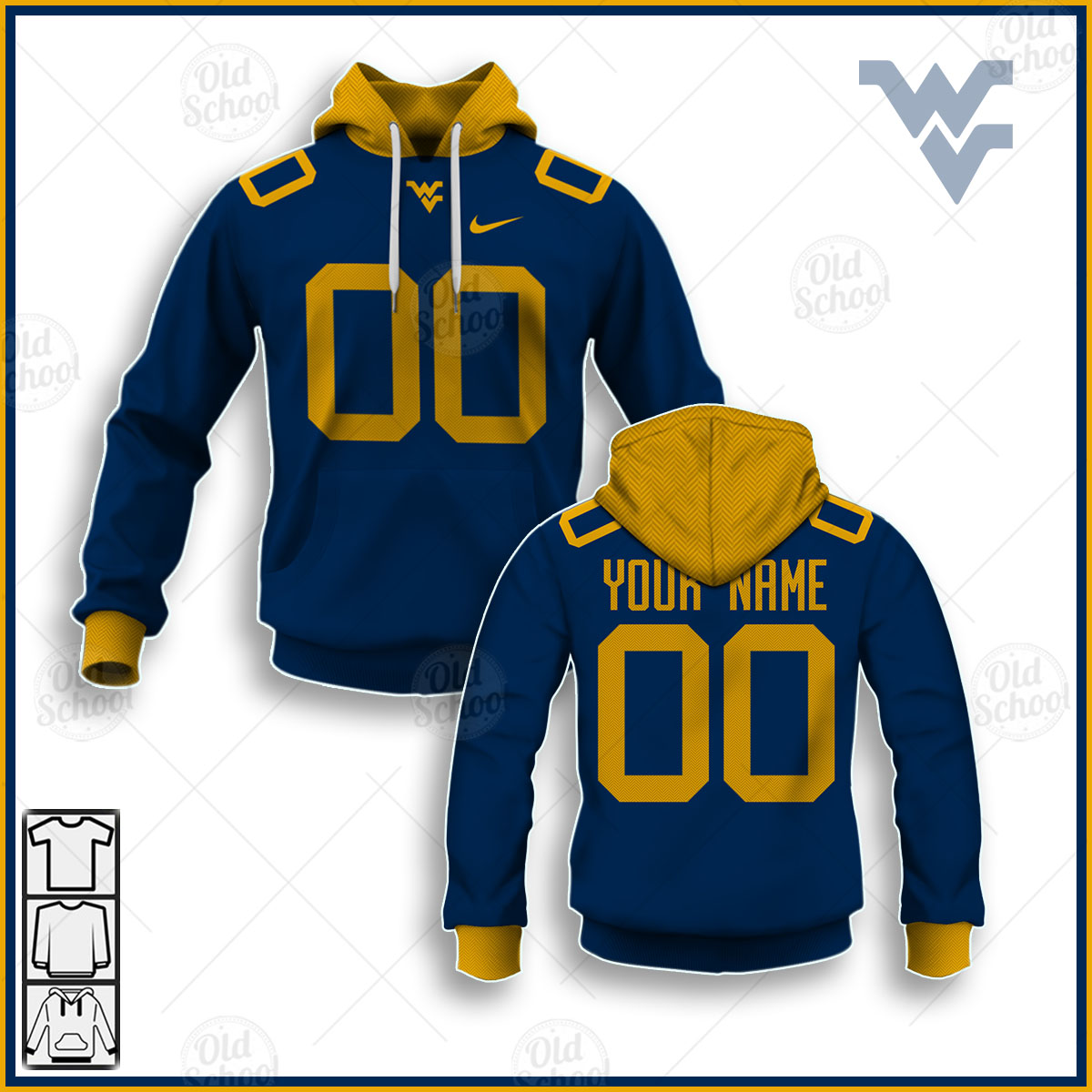 Personalized West Virginia Mountaineers NCAA Football FBS Jersey - Navy