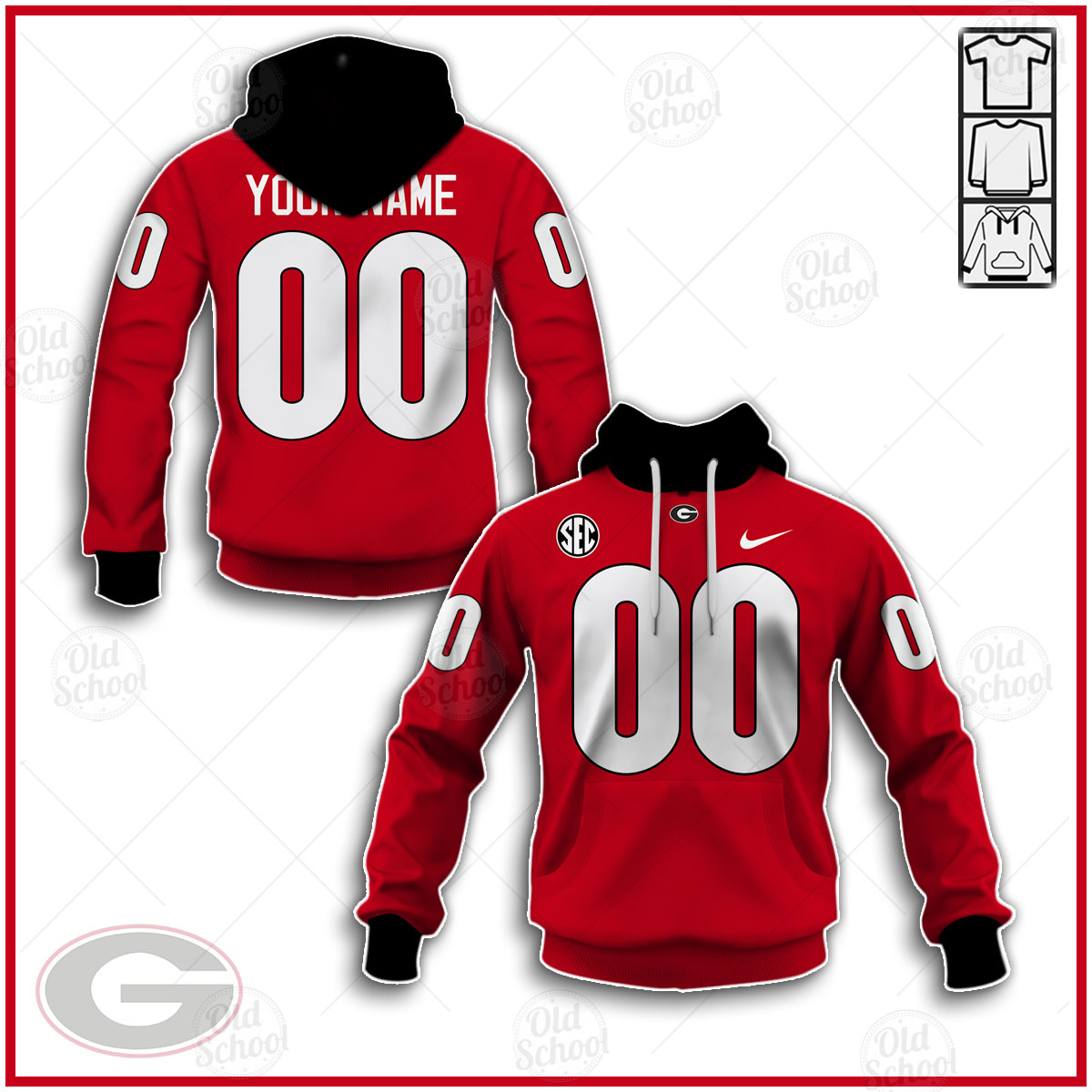 Personalized Georgia Bulldogs NCAA Football FBD Jersey