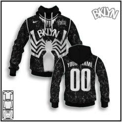 Personalize NBA Brooklyn Nets x Venom Marvel Jersey 2020