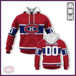 Personalized Montreal Canadiens 60s 70s Throwback Vintage Home Jersey