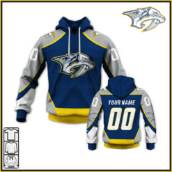 Personalized Nashville Predators Throwback Vintage NHL Hockey Jersey