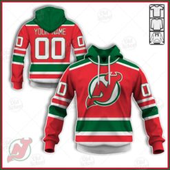 Personalized Vintage NHL New Jersey Devils Throwback Jersey Green
