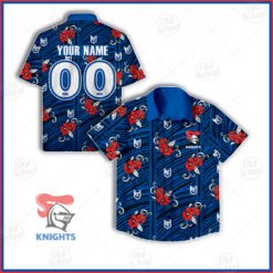 Personalise NRL Newcastle Knights 2021 Tribal Hawaiian Shirt