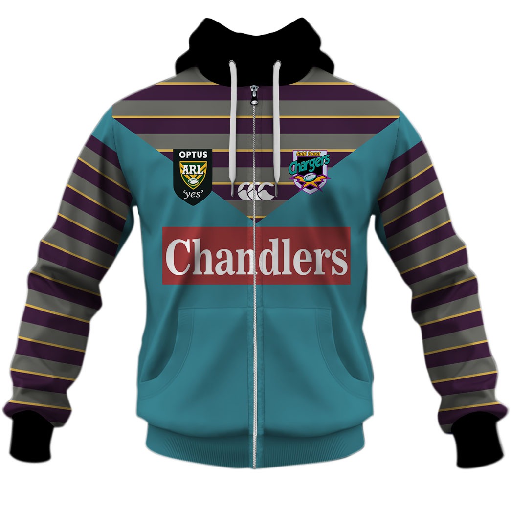Personalised Gold Coast Chargers ARL/NRL 1997 Home Jersey - OldSchoolThings - Personalize Own New Retro Sports Jerseys, Hoodies, T Shirts