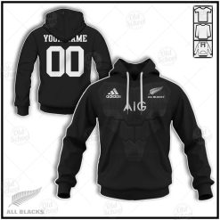 Personalise All Blacks New Zealand National Rugby Union Team Home Jersey