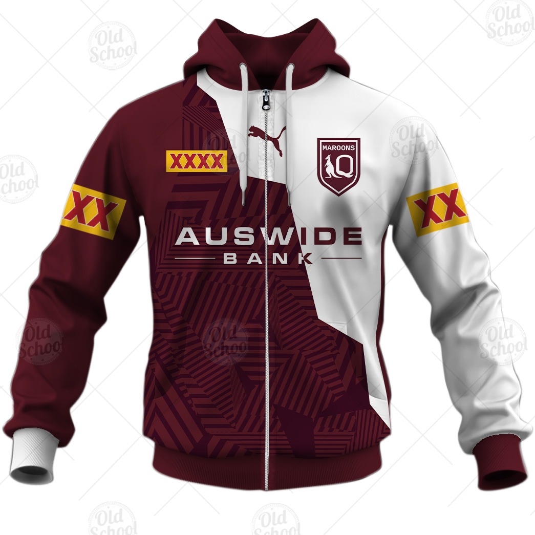 Personalised NRL State Of Origin Series Queensland Maroons Vintage Jersey  Shirt - USALast