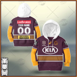 Personalise NRL Brisbane Broncos 2021 Home Jersey for Kids