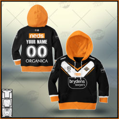 Personalise NRL Wests Tigers 2021 Home Jersey for Kids