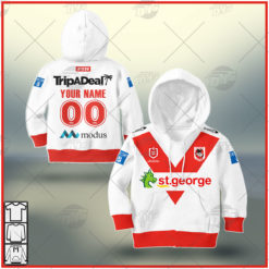 Personalise NRL St. George Illawarra Dragons 2021 Home Jersey for Kids