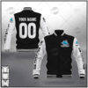 Custom made Baseball Jacket NRL Cronulla Sharks Black Brown Orange Pink Blue Navy Green