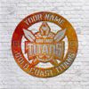 Custom made NRL Gold Coast Titans Cut Metal Sign Fire Pattern Hot Newest Decoration product