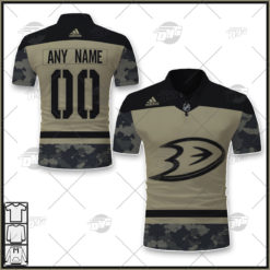 Personalized NHL Columbus Blue Jackets Camo Military Appreciation Team Authentic Custom Polo Jersey