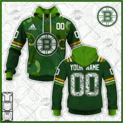Personalized NHL Boston Bruins Jersey 2022 St. Patrick's Day Hoodie Shirt Long Sleeve